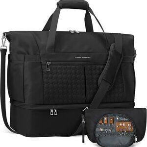 Gym Bag for Women,40L Travel Duffel Bag with Shoes Compartment and Wet Pocket